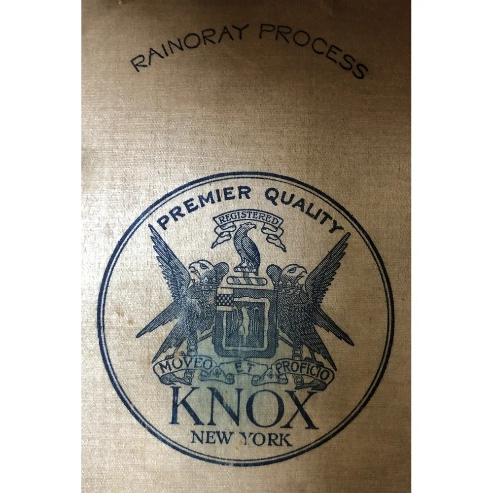 Vintage Knox Premier Fifth Ave NY Straw Hat  Ribbon Band Size 7 1/8 USA